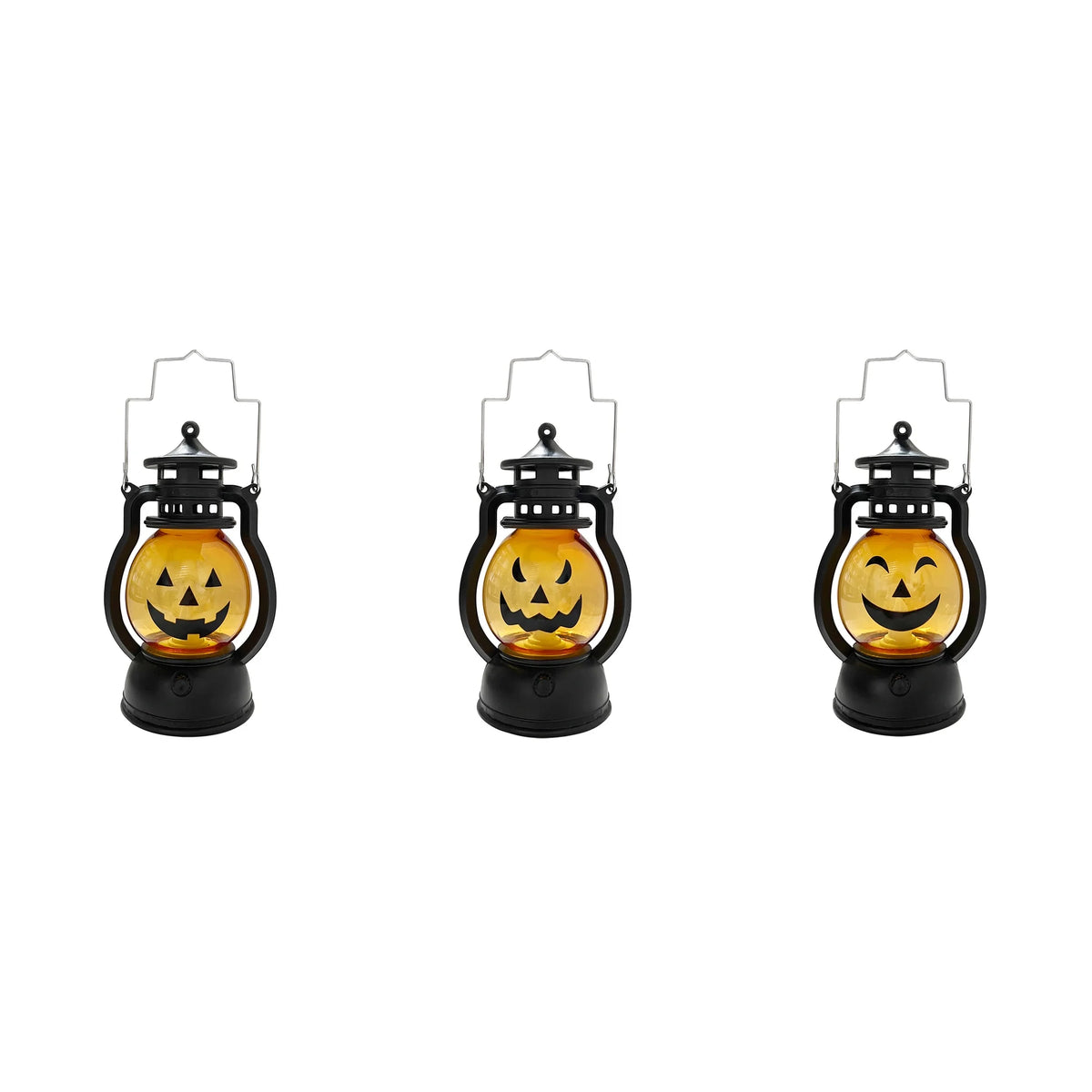 Vintage Pumpkin LED Hurricane Lantern Halloween Cosplay