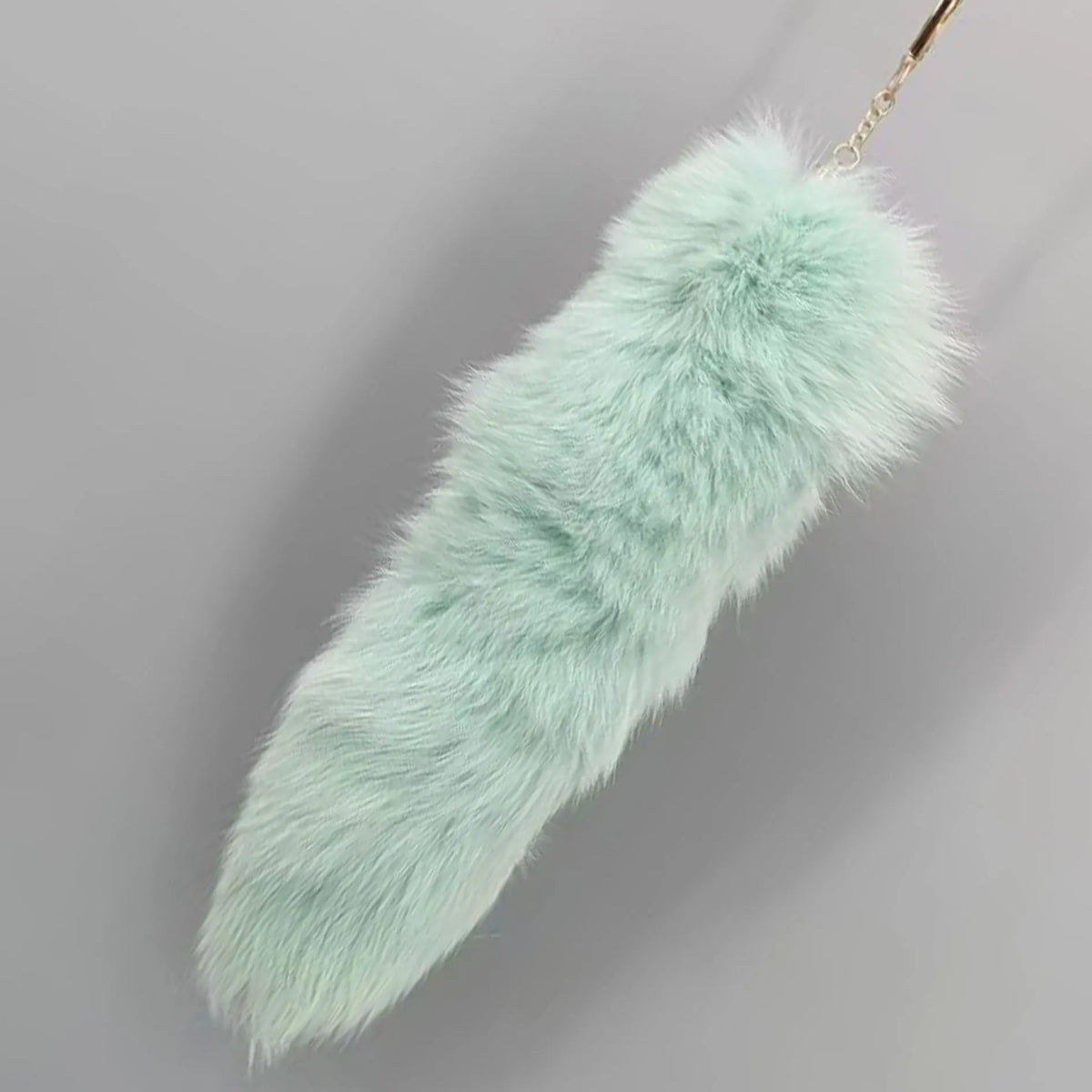 Natural Fox Fur Tail Keychain Cosplay Accessory