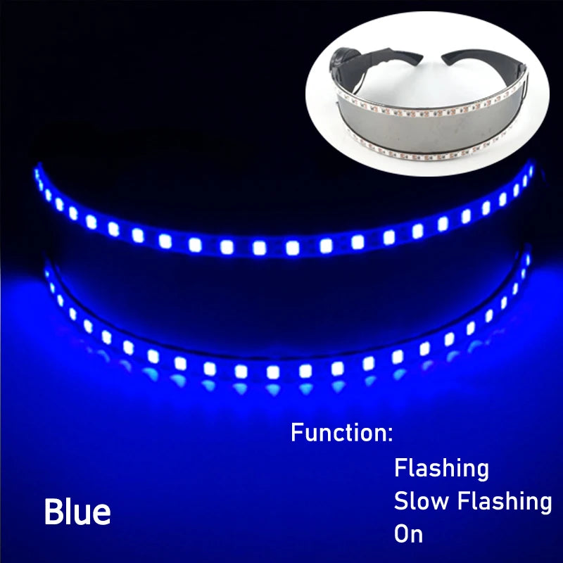 Luminous LED Alien Sunglasses Neon ET Glasses Props Halloween Cosplay