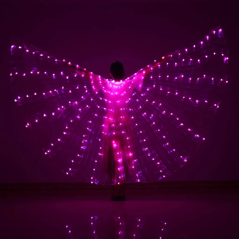 LED Butterfly Wings Belly Dance Rave Halloween Cosplay