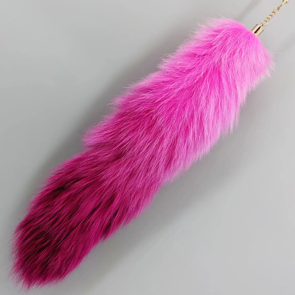 Natural Fox Fur Tail Keychain Cosplay Accessory
