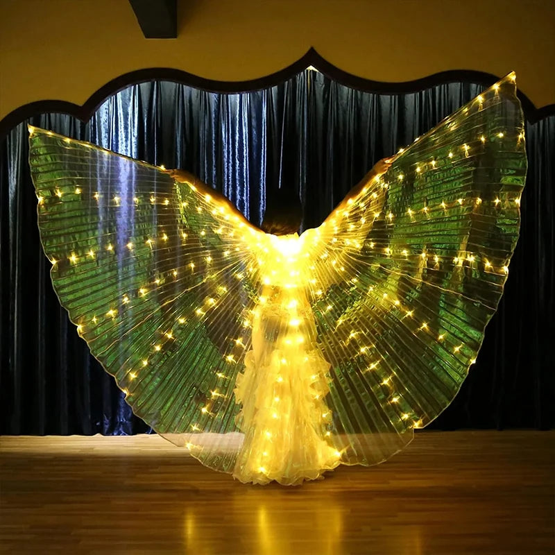 LED Butterfly Wings Belly Dance Rave Halloween Cosplay