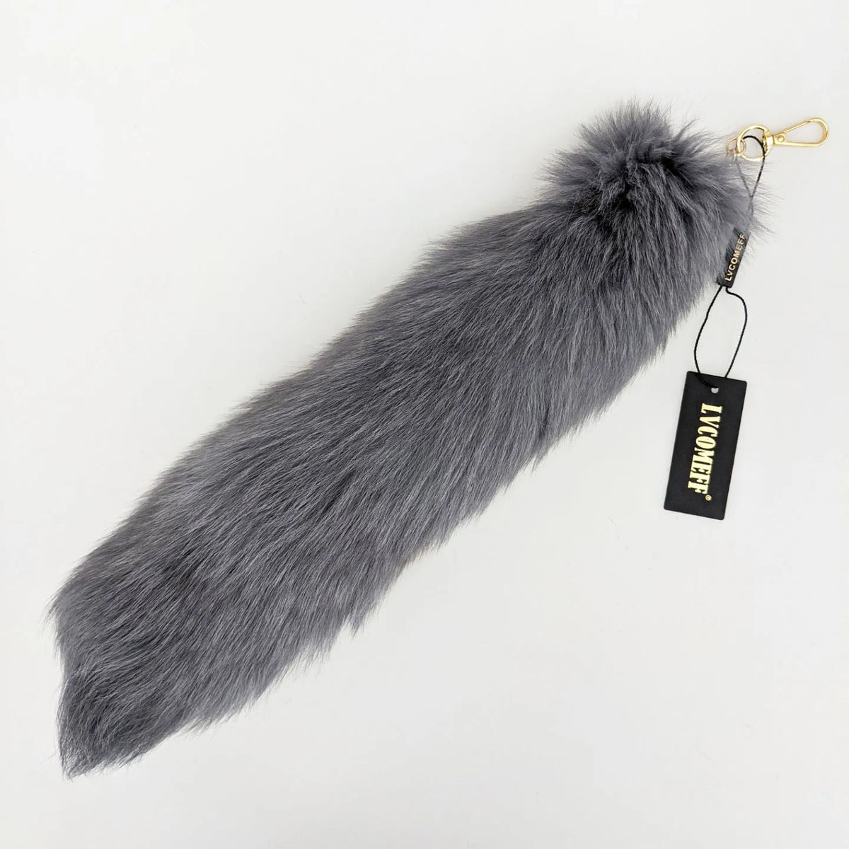 Natural Fox Fur Tail Keychain Cosplay Accessory