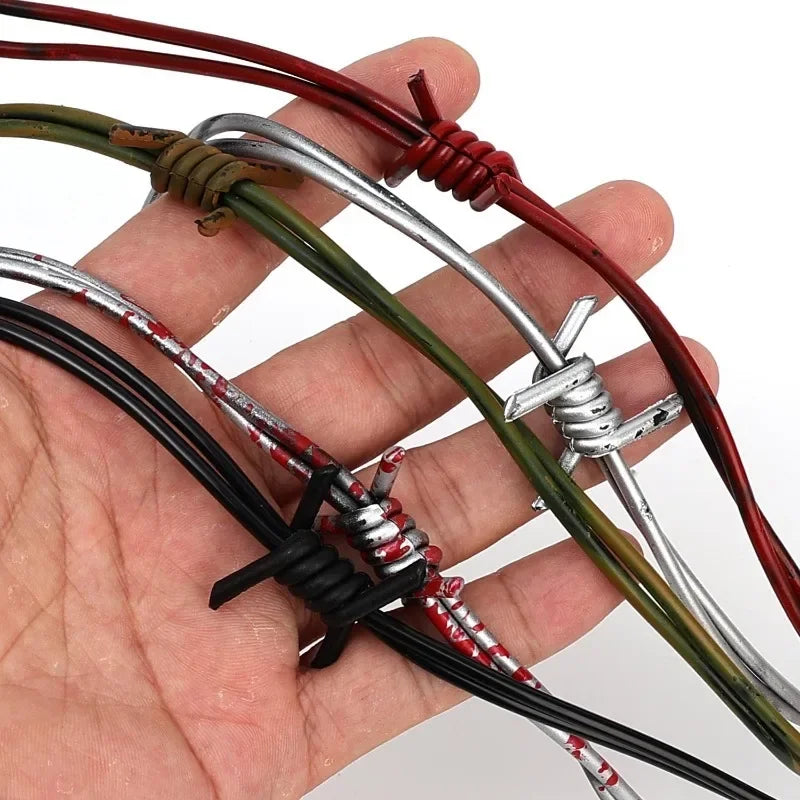 Fake Rusted Barbed Wire Garland Prop Halloween Cosplay
