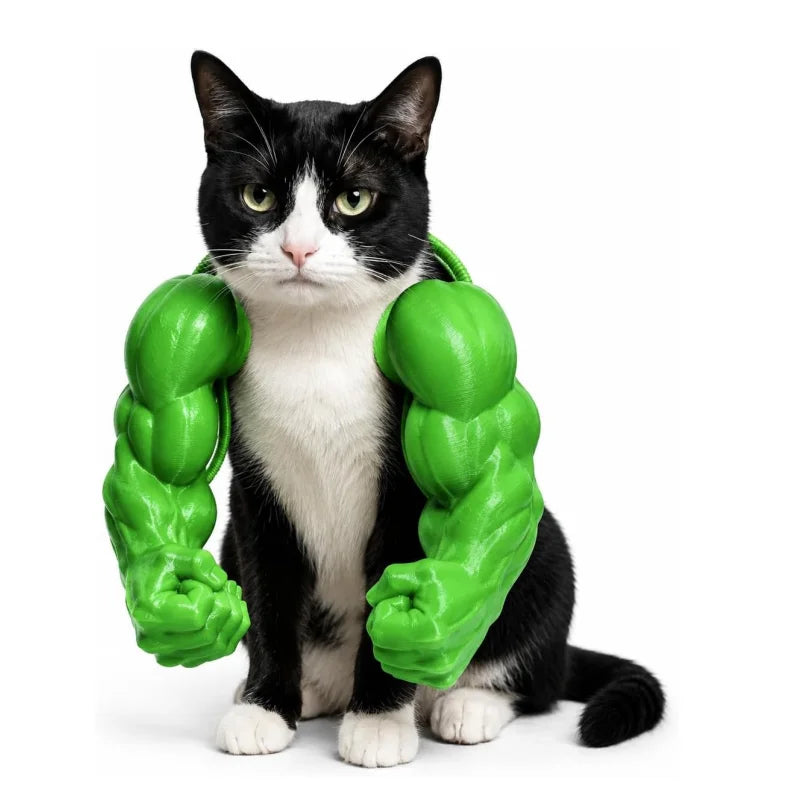 Buff Muscle Arms Cat Dog Halloween Cosplay