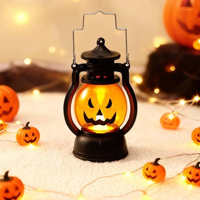 Halloween Pumpkin Lantern Hand-held Oil Lamp Skull Decoration Skeleton Lantern, Bar, Party Halloween Atmosphere Props