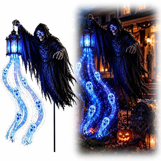 LED Light-Up Grim Reaper Garden Light Halloween Cosplay
