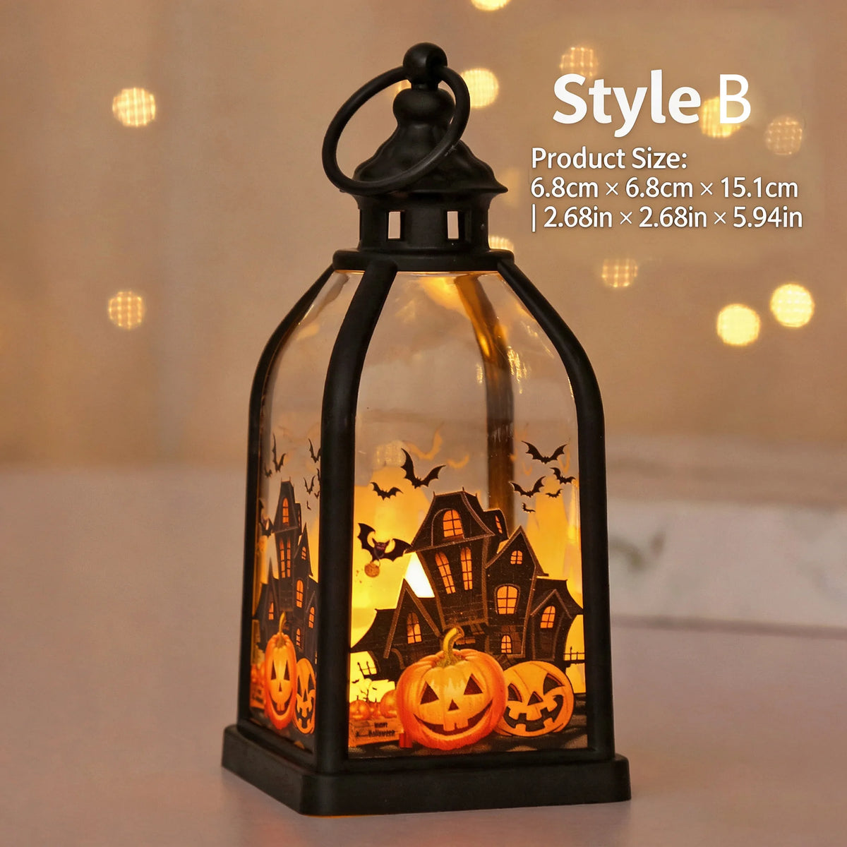 Vintage Flickering Candle LED Lantern Halloween Cosplay