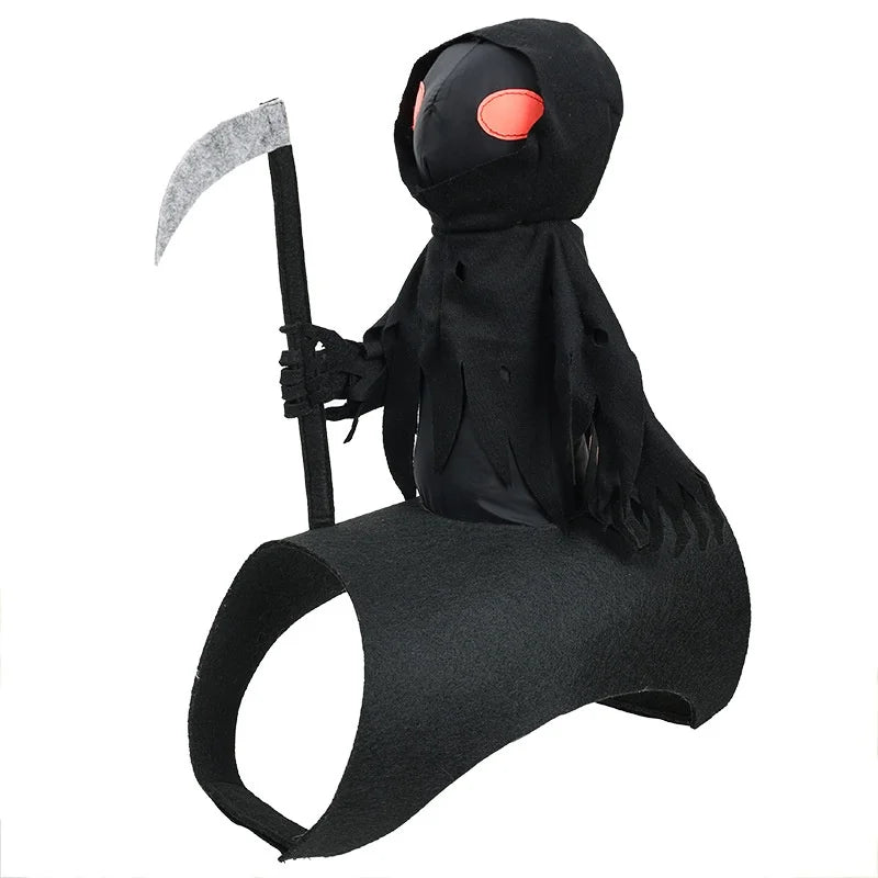 Grim Reaper Rider Outfit Cat Dog Halloween Cosplay