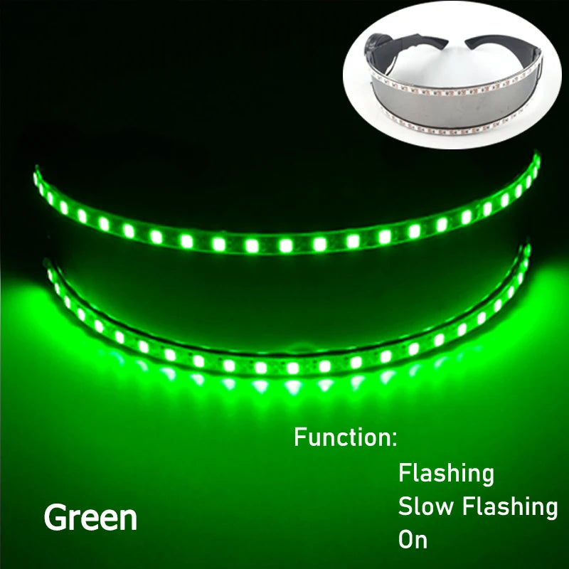 Luminous LED Alien Sunglasses Neon ET Glasses Props Halloween Cosplay