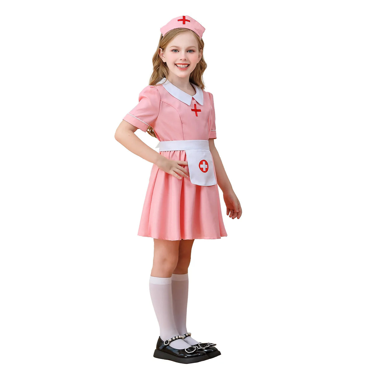 Kids Pink Nurse Doctor Costume