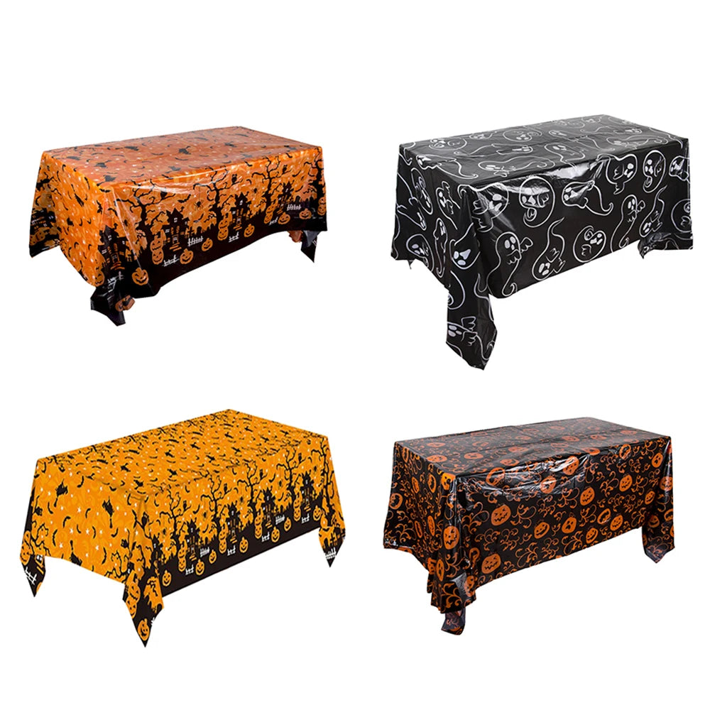 Halloween Plastic Tablecloth Decor 4 Styles