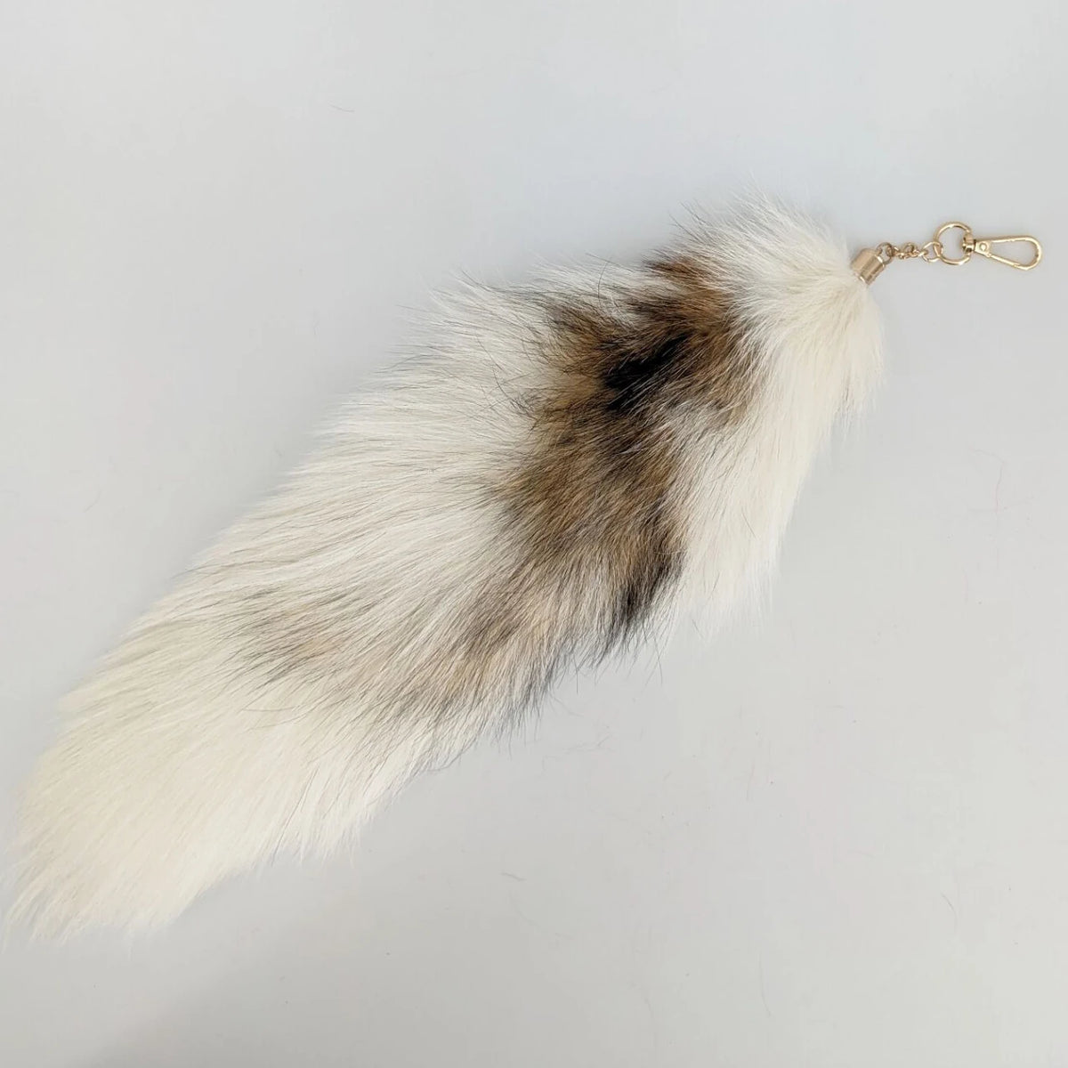Natural Fox Fur Tail Keychain Cosplay Accessory
