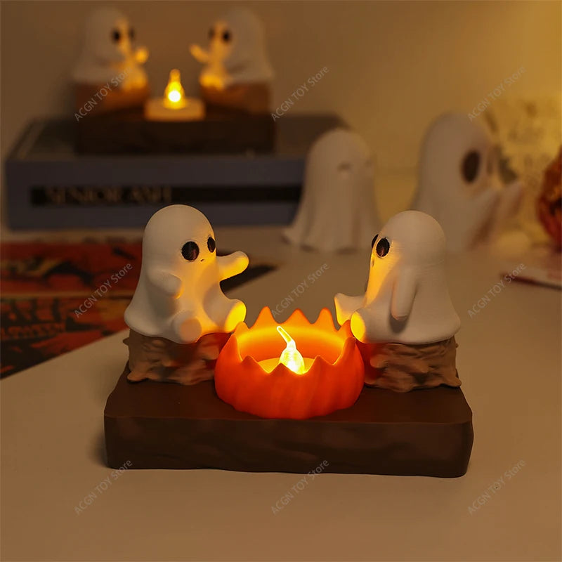 3D Printed Ghost Campfire LED Night Light Halloween Cosplay