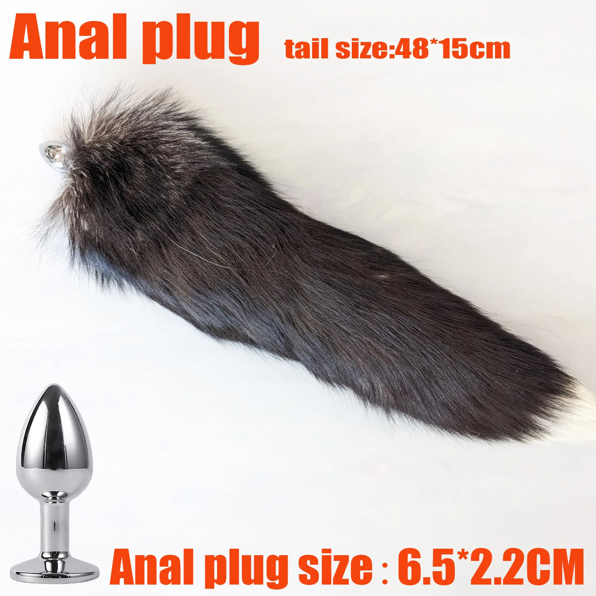 Natural Fox Fur Tail Keychain Cosplay Accessory