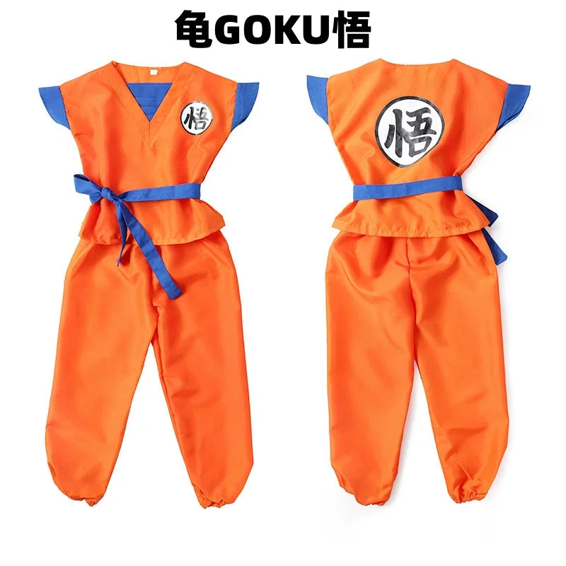Boys Girls Halloween Son Goku Cosplay Costumes For Kids Outfit Bodysuit Men Krillin Training Clothes Saiyan Outfits Wig Dress Up