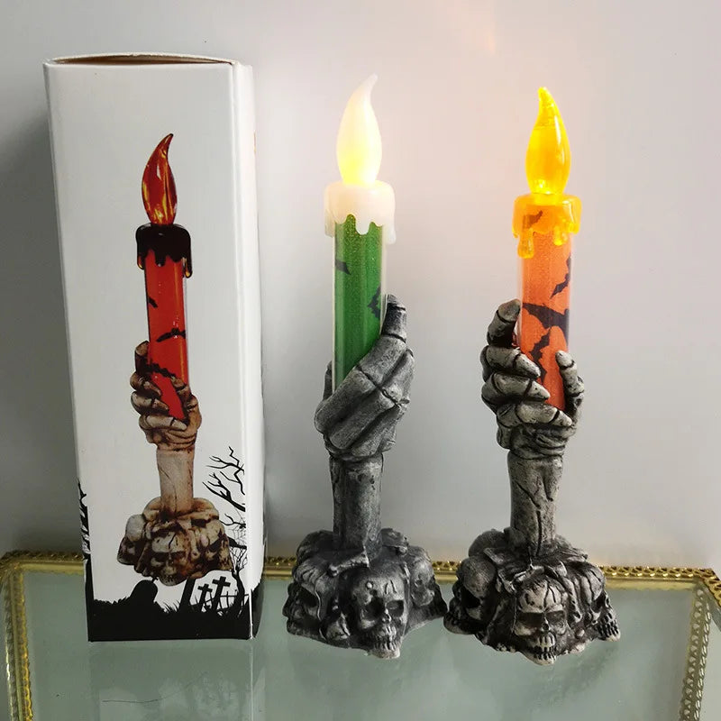 Halloween Skeleton Ghost Pumpkin Party Candle Decoration Halloween Cosplay