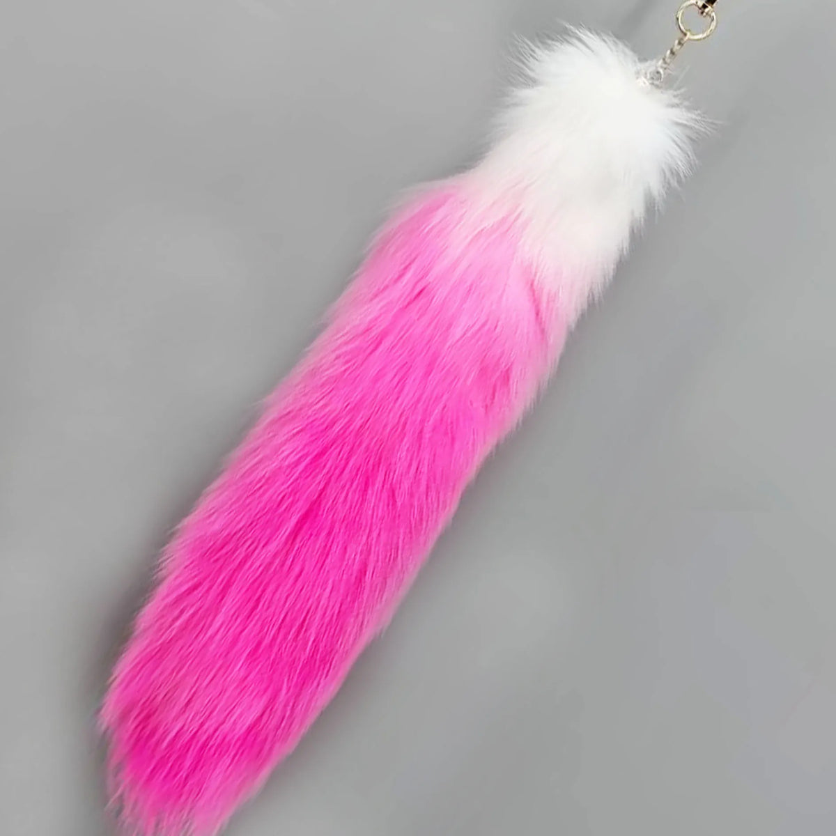Natural Fox Fur Tail Keychain Cosplay Accessory