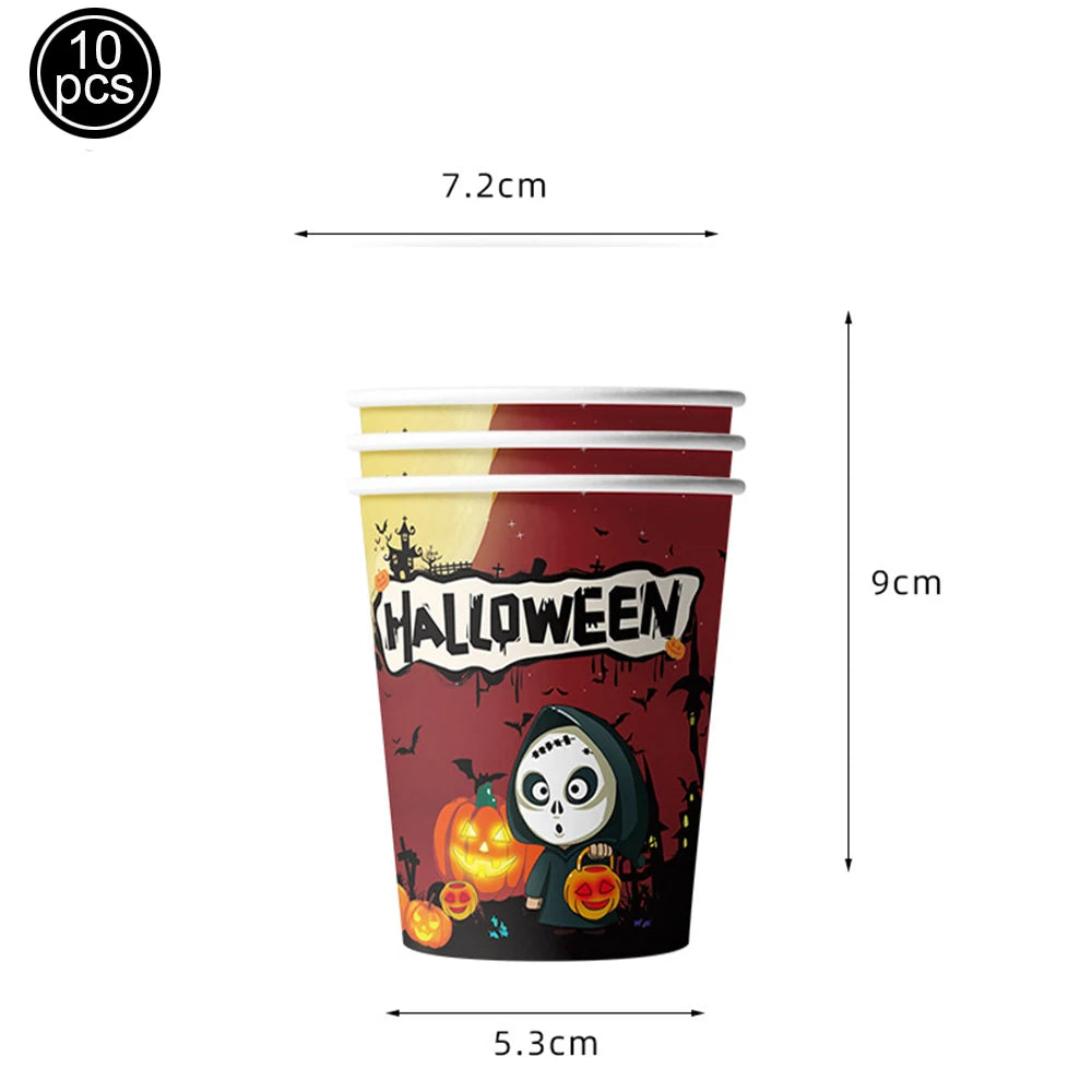 Ghost Skull Pumpkin Cupcake Toppers Halloween Cosplay