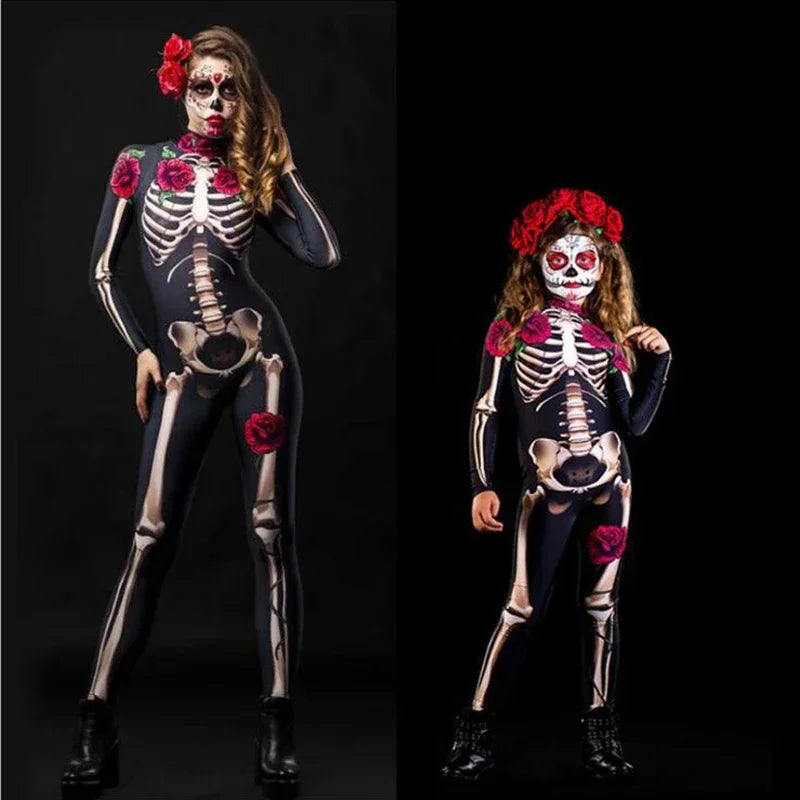 Rose Skeleton Adult Kids Costume