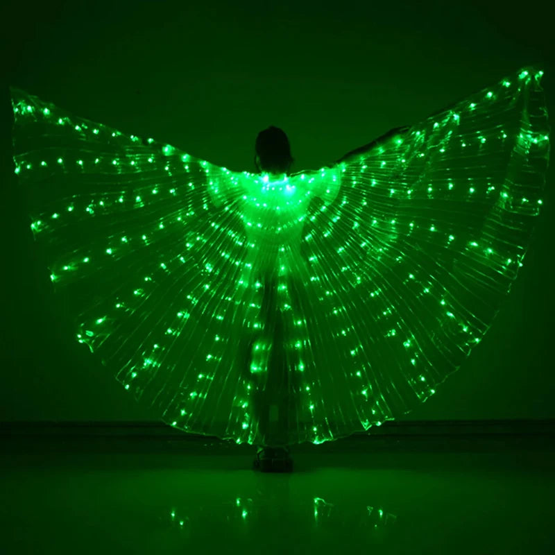 LED Butterfly Wings Belly Dance Rave Halloween Cosplay