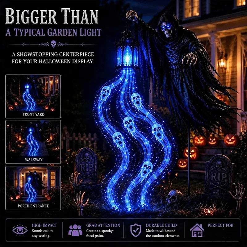 LED Light-Up Grim Reaper Garden Light Halloween Cosplay