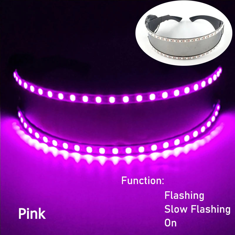 Luminous LED Alien Sunglasses Neon ET Glasses Props Halloween Cosplay