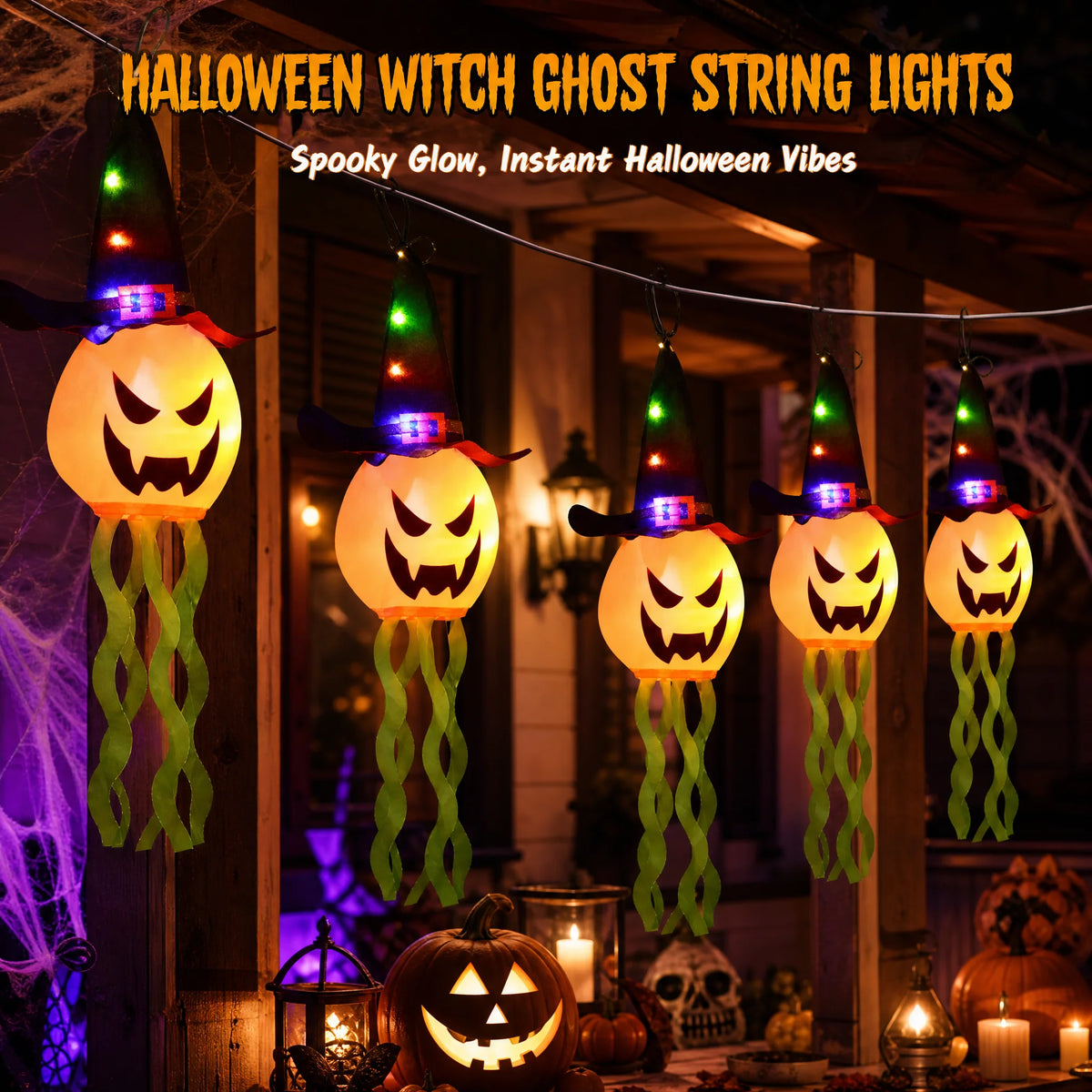 Pumpkin Ghost LED String Fairy Lights Halloween Cosplay