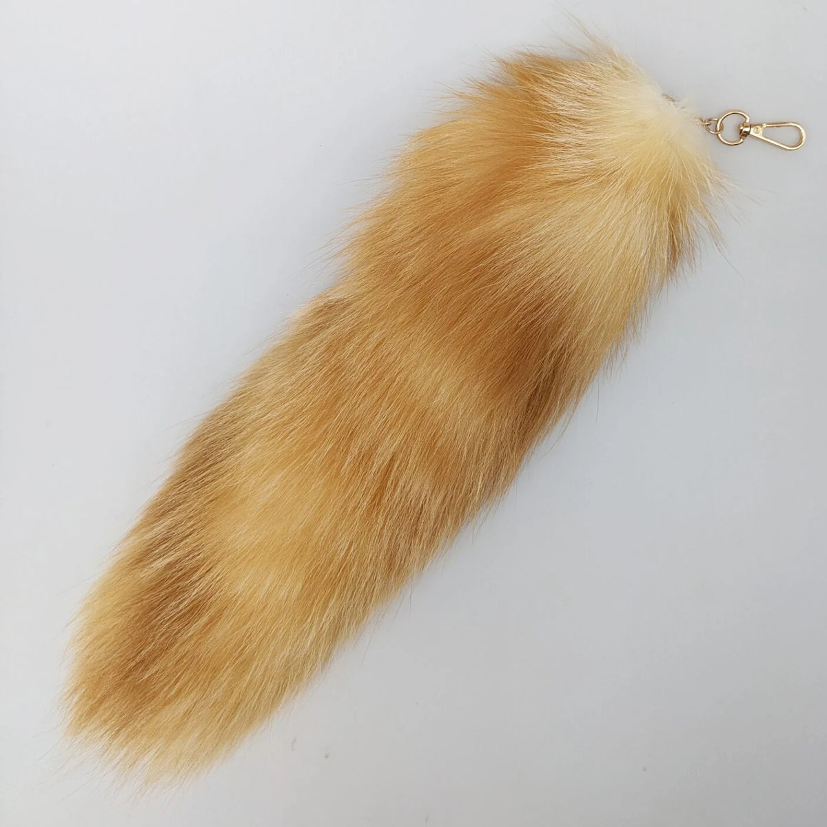 Natural Fox Fur Tail Keychain Cosplay Accessory