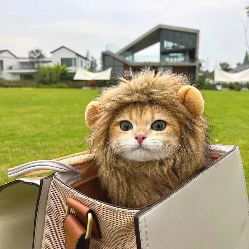 Lion Mane Hat Cat Dog Halloween Cosplay