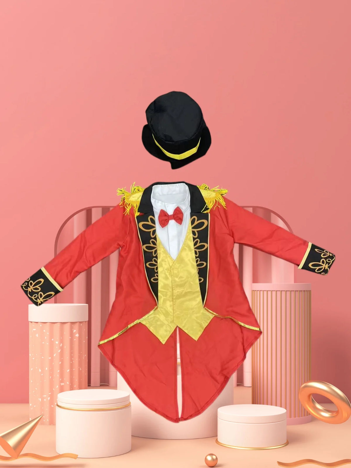 Kids Circus Ringmaster Costume Set Halloween Cosplay