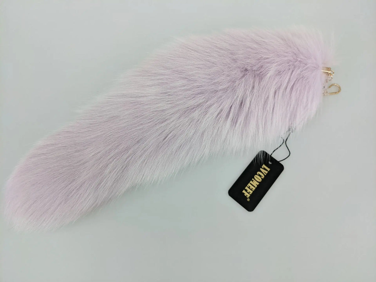 Natural Fox Fur Tail Keychain Cosplay Accessory