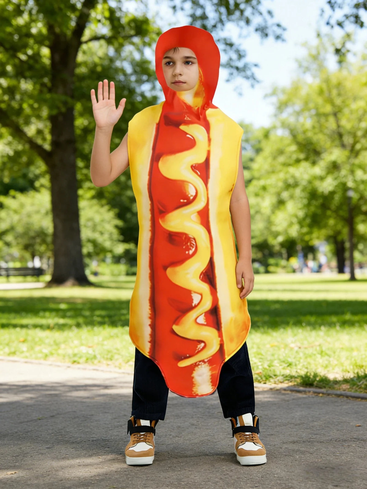 Kids Hot Dog Costume Tunic Halloween Cosplay