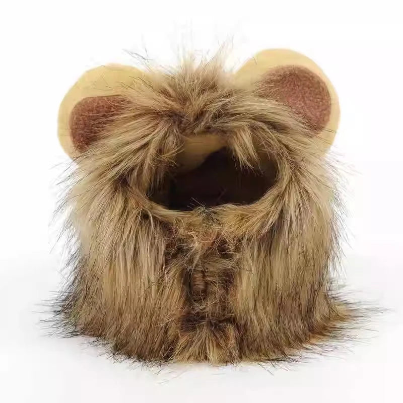 Lion Mane Hat Cat Dog Halloween Cosplay