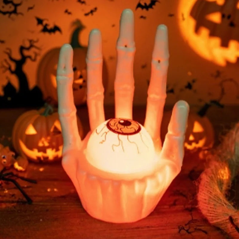 Pumpkin Light Ghost Hand Table Decoration Halloween Cosplay