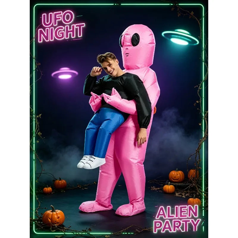 Adult Inflatable Alien Costume, Halloween Funny Party Role Play Outfit, Stage Performance Outfit for Holiday Carnival Show