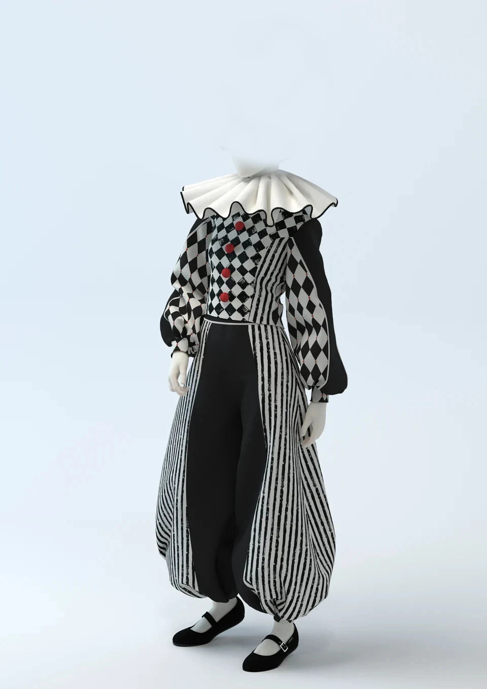 Custom Made 19th Century Vintage Jester Cosplay Costume Adult Mens Halloween Clown Joker Suit