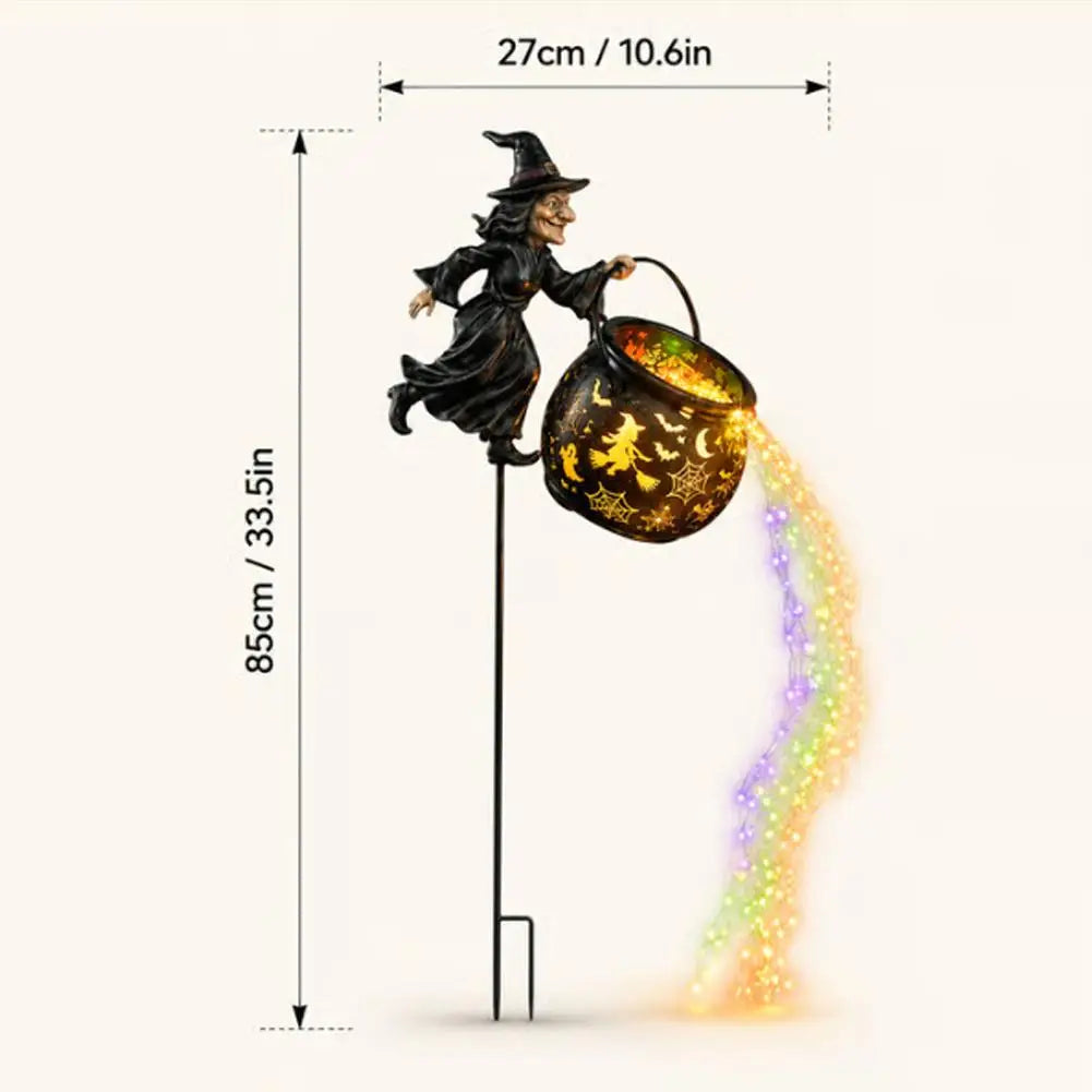 Witch Cauldron LED Stake Light Halloween Cosplay