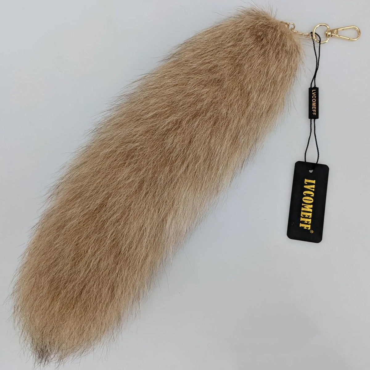 Natural Fox Fur Tail Keychain Cosplay Accessory