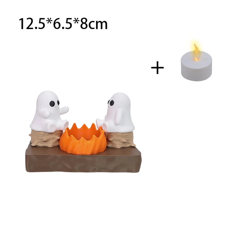 3D Printed Ghost Campfire LED Night Light Halloween Cosplay