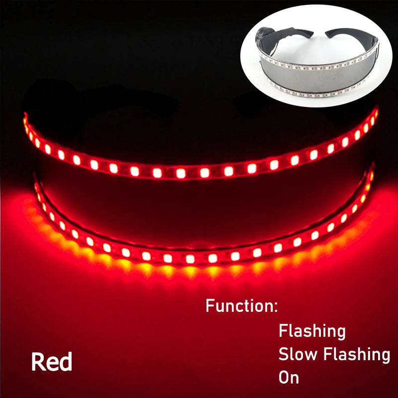 Luminous LED Alien Sunglasses Neon ET Glasses Props Halloween Cosplay