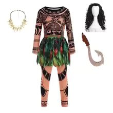 Kids Maui Tattoo Costume Set Halloween Cosplay