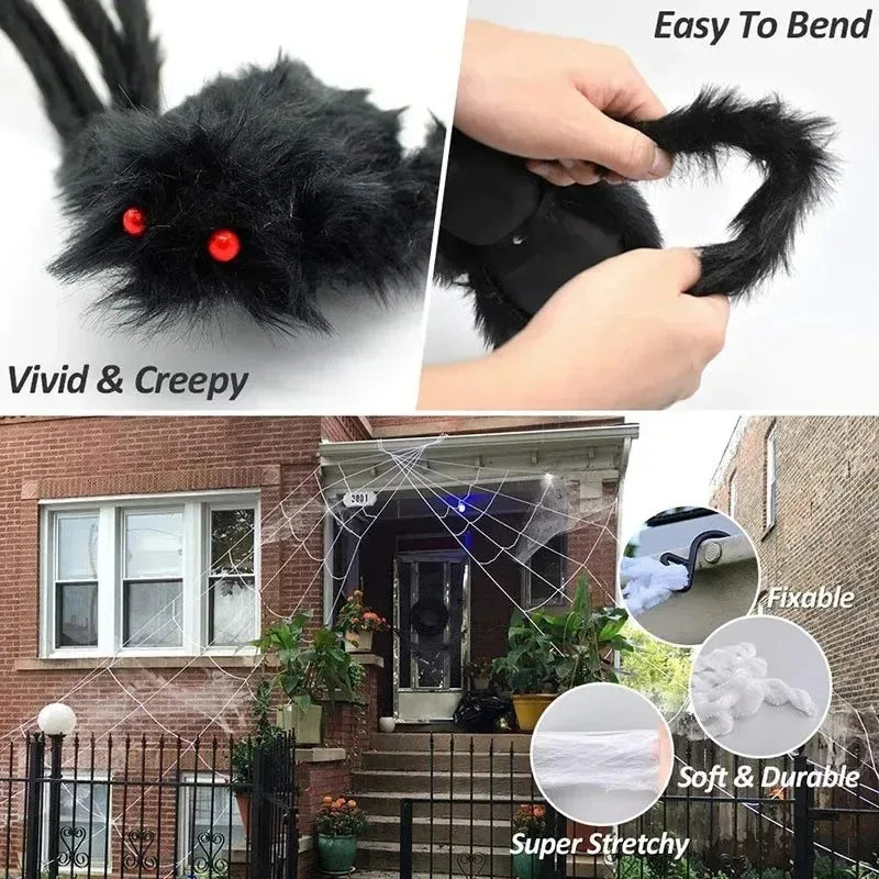 Plush Spider Horror Decoration