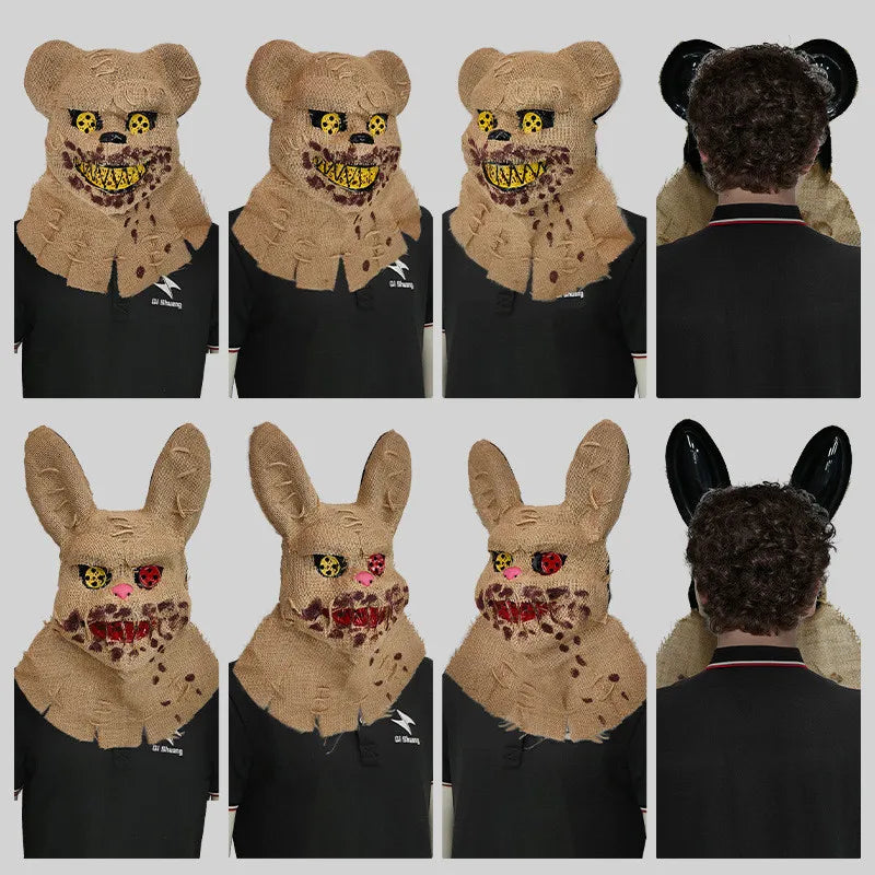 Horror Bloody Killer Sackcloth Mask Halloween Cosplay