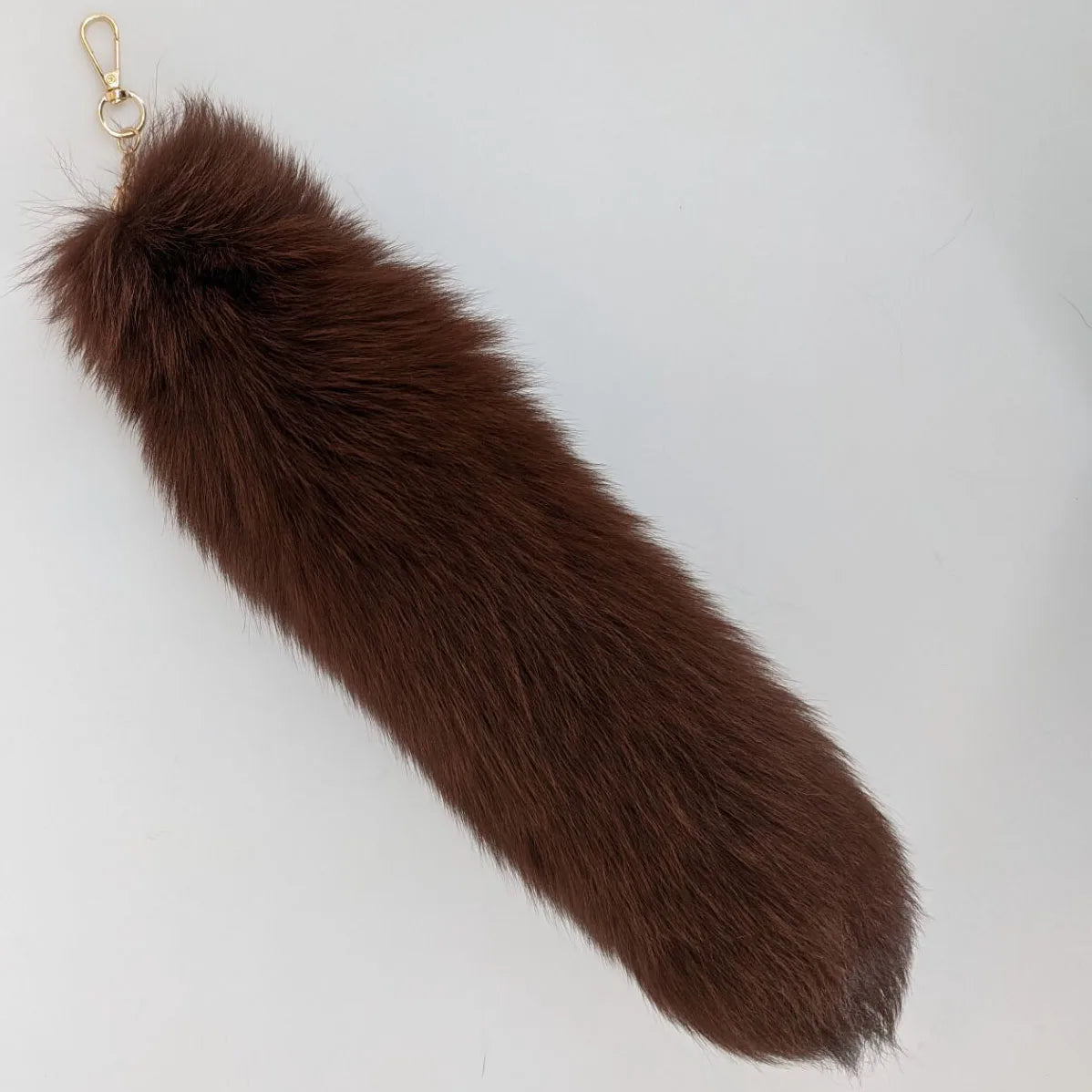 Natural Fox Fur Tail Keychain Cosplay Accessory