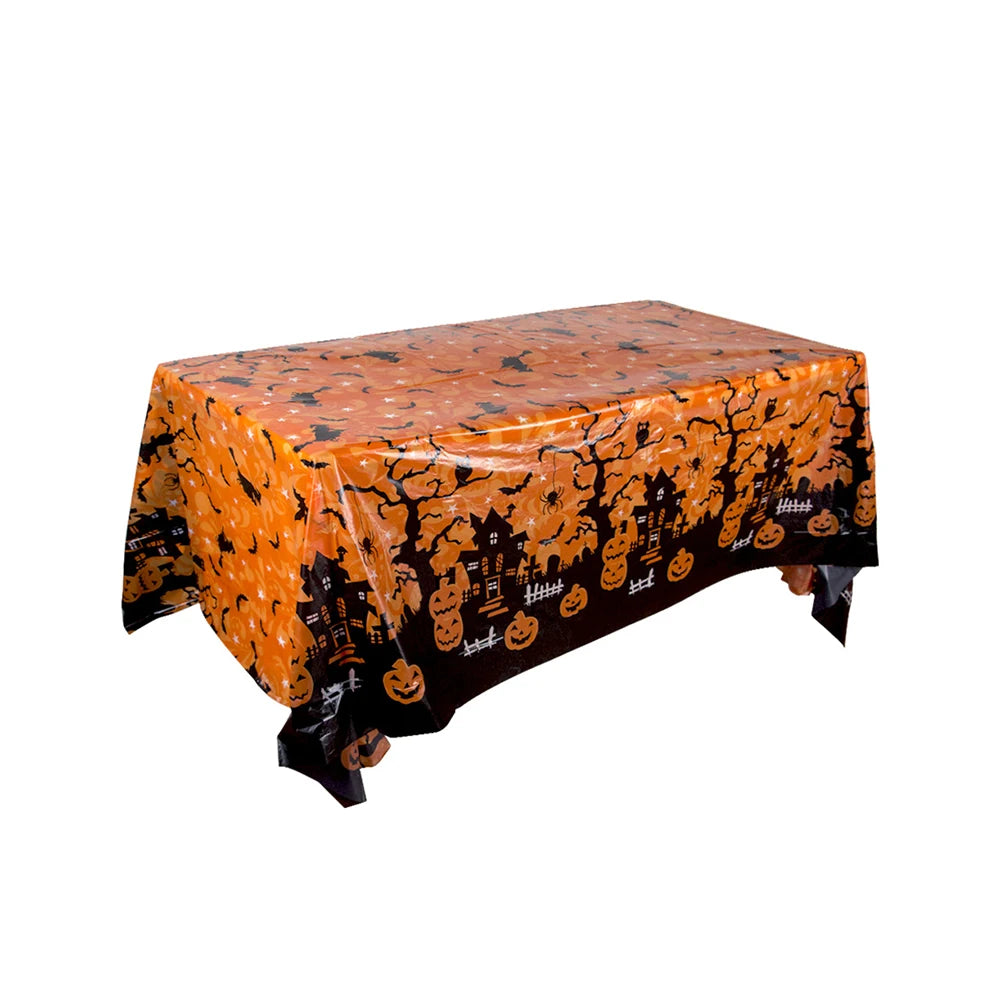 Halloween Plastic Tablecloth Decor 4 Styles