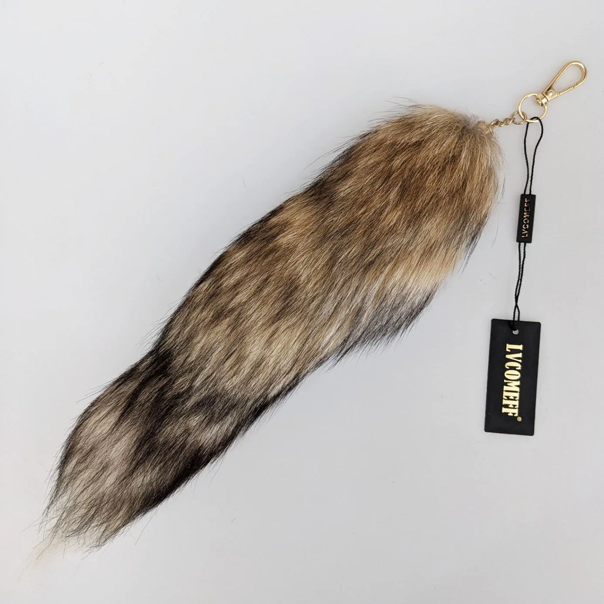 Natural Fox Fur Tail Keychain Cosplay Accessory