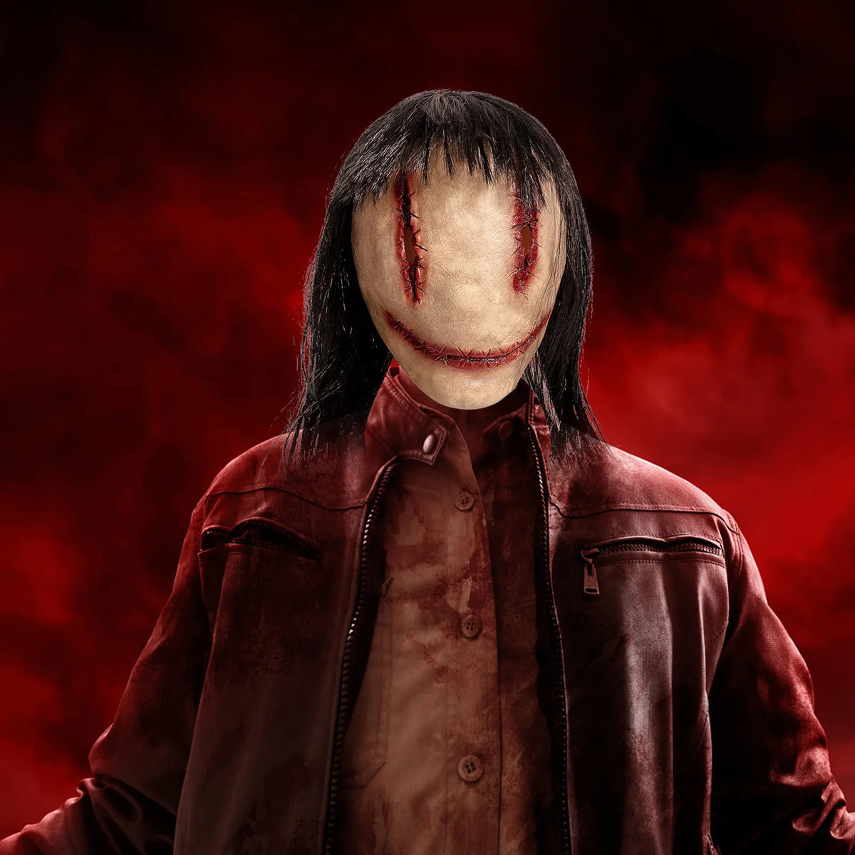 Scary Smiling Faceless Ghost Killer Latex Mask Halloween Cosplay