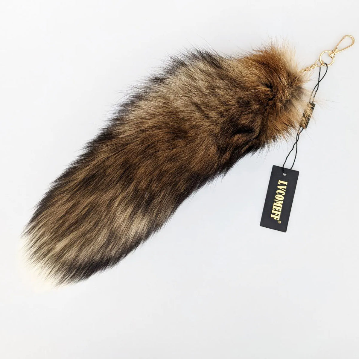 Natural Fox Fur Tail Keychain Cosplay Accessory