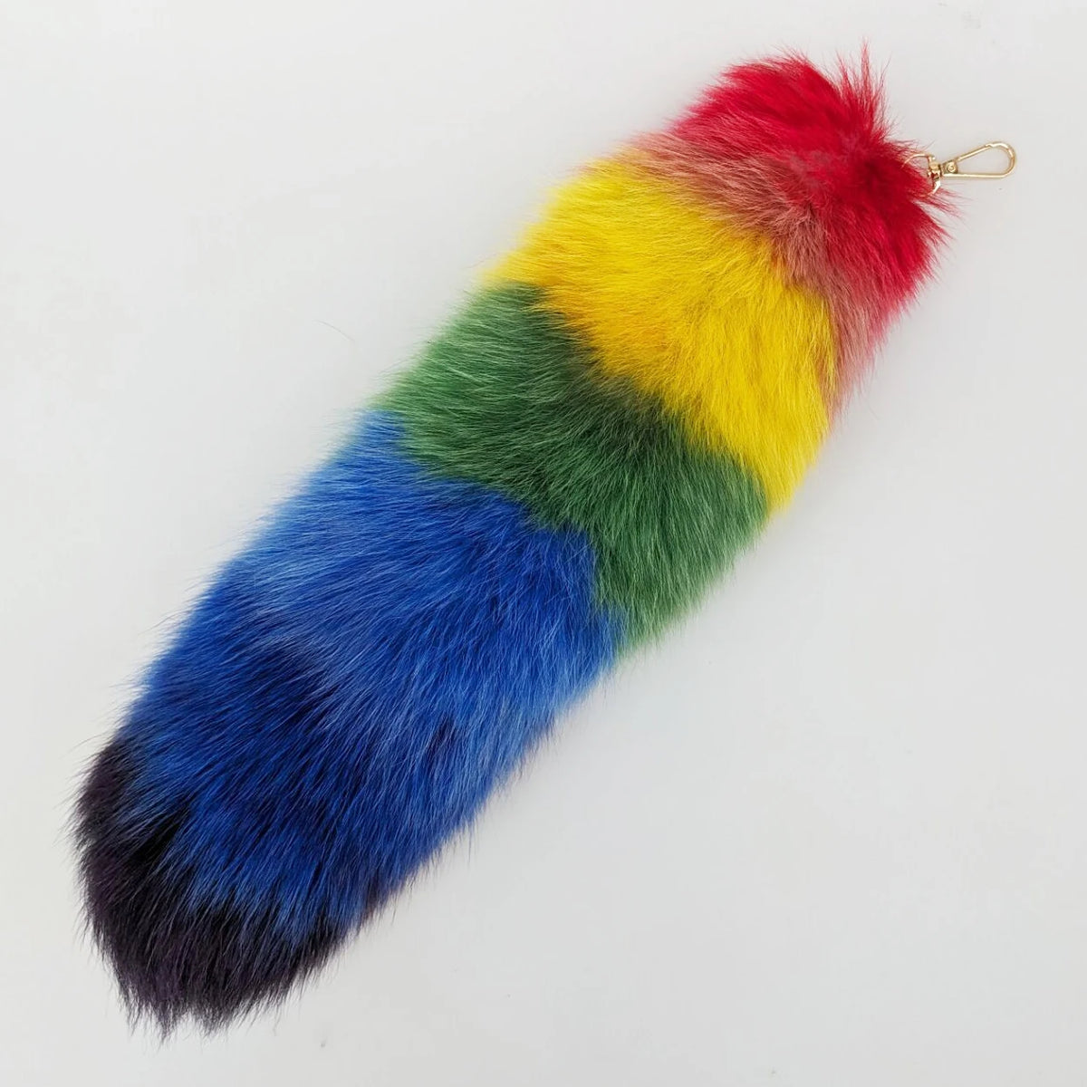 Natural Fox Fur Tail Keychain Cosplay Accessory